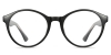 Oval Heath-Black Glasses