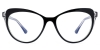 Oval Thea-Black Glasses