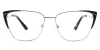 Cateye Waved-Black Glasses
