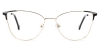 Oval Bella-Black/Gold Glasses