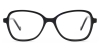Oval Cornelia-Black Glasses