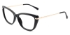 Cateye Tulip-Black Glasses