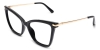 Cateye Sparo-Black Glasses
