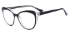 Oval Thea-Black Glasses