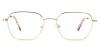 Square Fairy-Gold Glasses