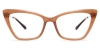 Cateye Fashionista-Brown Glasses