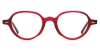 Oval Bino-Red Glasses