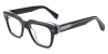 Square Dolce-Black/Clear Glasses