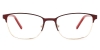 Oval Vernix-Red Glasses