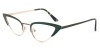 Cateye Plexi-Green Glasses