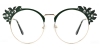 Round Twist -Green Glasses