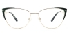 Oval Locuss-Green Glasses