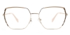 Rectangle Rhombus-Beige Glasses