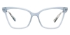 Geometric Finner-Blue Glasses