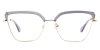 Rectangle Nina-Purple Glasses