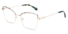 Rectangle Squareio-Blue/Gold Glasses