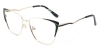 Cateye Waved-Green Glasses