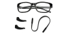 Rectangle Garyos-Black Glasses
