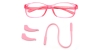 Rectangle Jaser-Pink Glasses