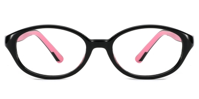 Vkyee prescription kids optical eyeglasses unisex TR frame,front color black