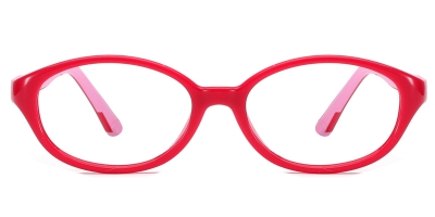 Vkyee prescription kids optical eyeglasses unisex TR frame,front color red