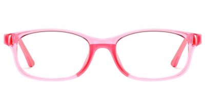 Vkyee prescription kids optical eyeglasses unisex rectangle TR frame,front color pink