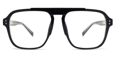 Vkyee prescription optical eyeglasses male square TR90 frame,front color black