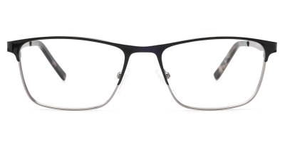 Vkyee prescription men eyeglasses square in shape with metal material, front color black