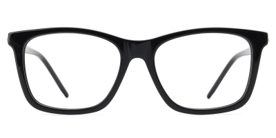 Vkyee prescription rectangle unisex eyeglasses in mixed material, front color black