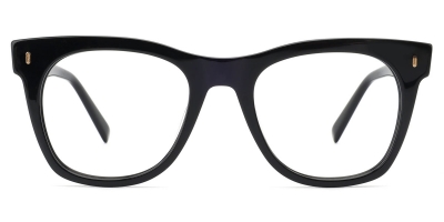 Vkyee prescription square men eyeglasses in acetate material,front color black .