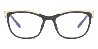 Vkyee prescription optical eyeglasses women square TR90 frame,front color black
