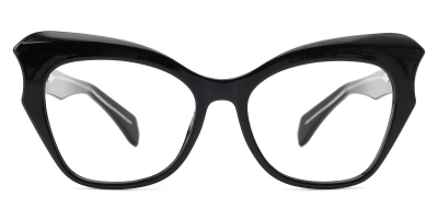 Vkyee prescription optical eyeglasses women cateyeTR90 frame,front color black