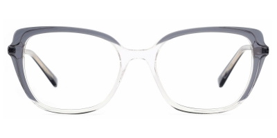 Vkyee prescription oval women eyeglasses in mixed materials, front  color grey.