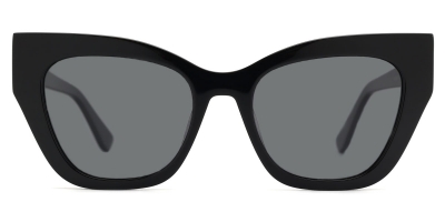 Vkyee prescription cat-eye women eyeglasses in acetate material, front color black