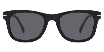 Vkyee prescription unisex sunglasses in square shape made by mixed material, front color black