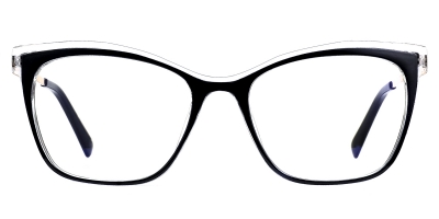 Vkyee prescription eyewear female square tr90,front color black
