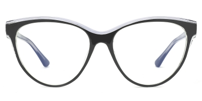 Vkyee prescription eyewear female oval tr90,front color black 