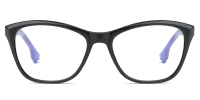 Vkyee prescription eyewear female oval tr90,front color black
