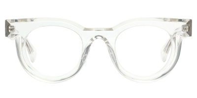 Vkyee prescription round women eyeglasses in acetate material, front color clear.