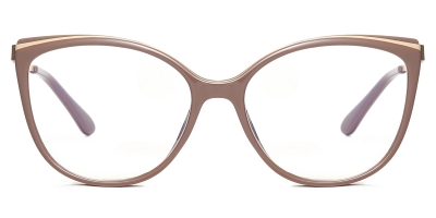 Vkyee prescription eyewear female square tr90,front color brown