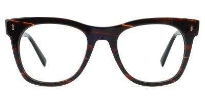 Vkyee prescription square men eyeglasses in acetate material,  front color demi  .