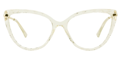 Vkyee prescription cateye female eyeglasses in TR90 material ,front color clear . 