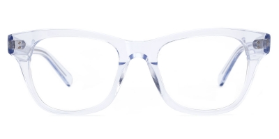 Vkyee prescription square unisex eyeglasses in acetate material, front color blue.