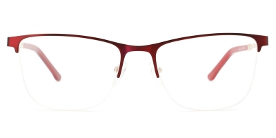 Vkyee prescription rectangle shape women eyeglasses in other material, front color red .