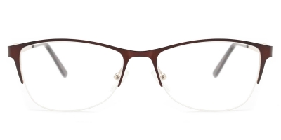 Vkyee prescription women in oval shape with other mixed material, front color brown  .