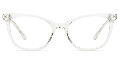 Vkyee prescription glasses female square tr90,side color clear
