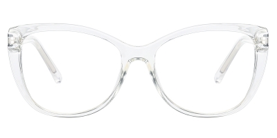 Vkyee prescription square women eyeglasses in TR90 materials, front color clear