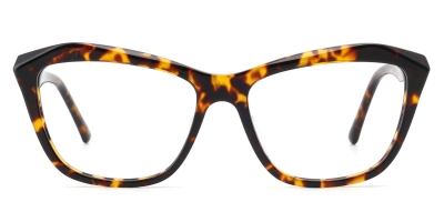 Vkyee prescription cateye female  eyeglasses in acetate and mixed materials,  front color tortoise . 