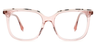 Vkyee prescription square women eyeglasses in acetate material, front color pink.