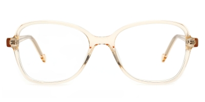 Vkyee prescription oval women eyeglasses in acetate materials, front color champagne